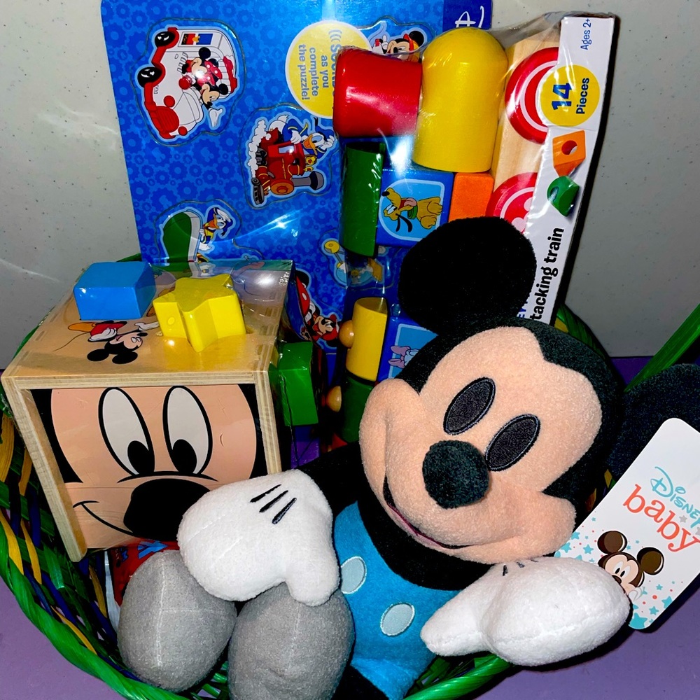 Mickey Mouse baby Easter basket items